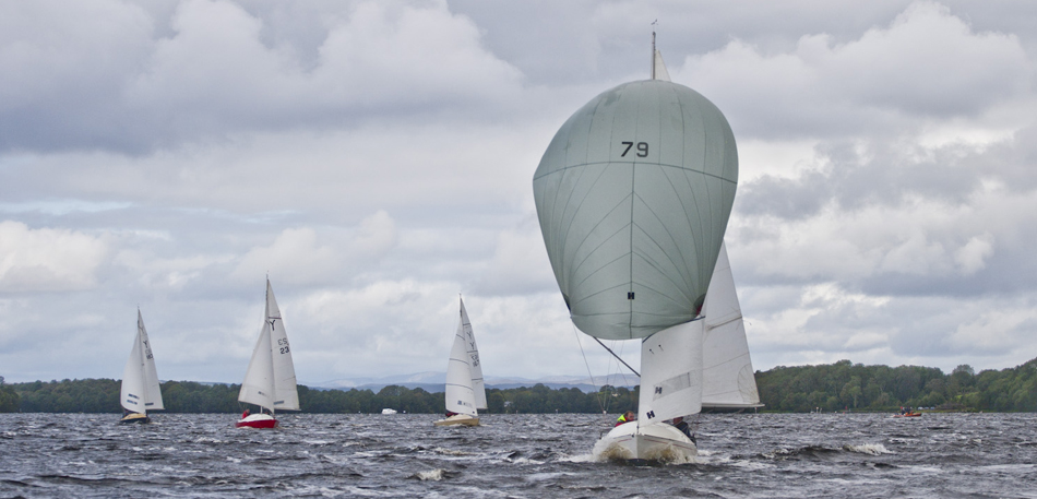 lone spinnaker on lough earne